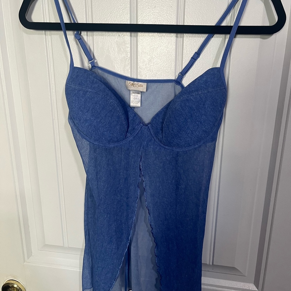 Blue Sheer Women's babydoll nightie
